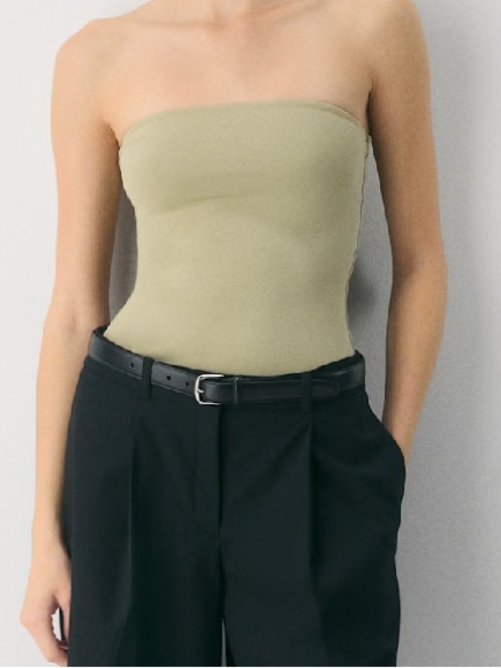 Aritzia Contour Tube Top Dried Olive